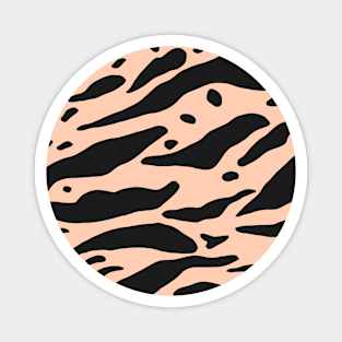 Zebra Skin Pattern Apricot Magnet